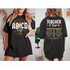 KIDDAD Teacher Shirts ABCD The Teacher Tour Tshirt Oversized Funny