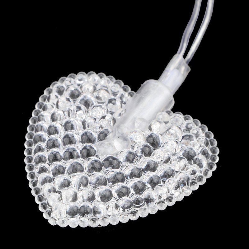 Waterproof Loving Heart Shape LED Light String Window Curtain Lamp
