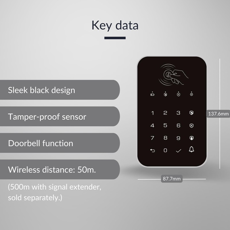 HESTIA Wireless Keypad and RFID Smart Fobs for SAFE-TECH Smart