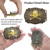 CHENNAN Men's Belt Buckle 40 mm, Belt Buckle Skull for