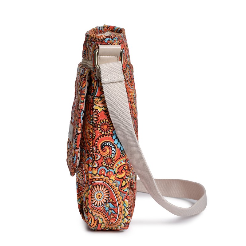 Malirona Women 's Durable Floral Crossbody Bag Canvas Messenger Handbag