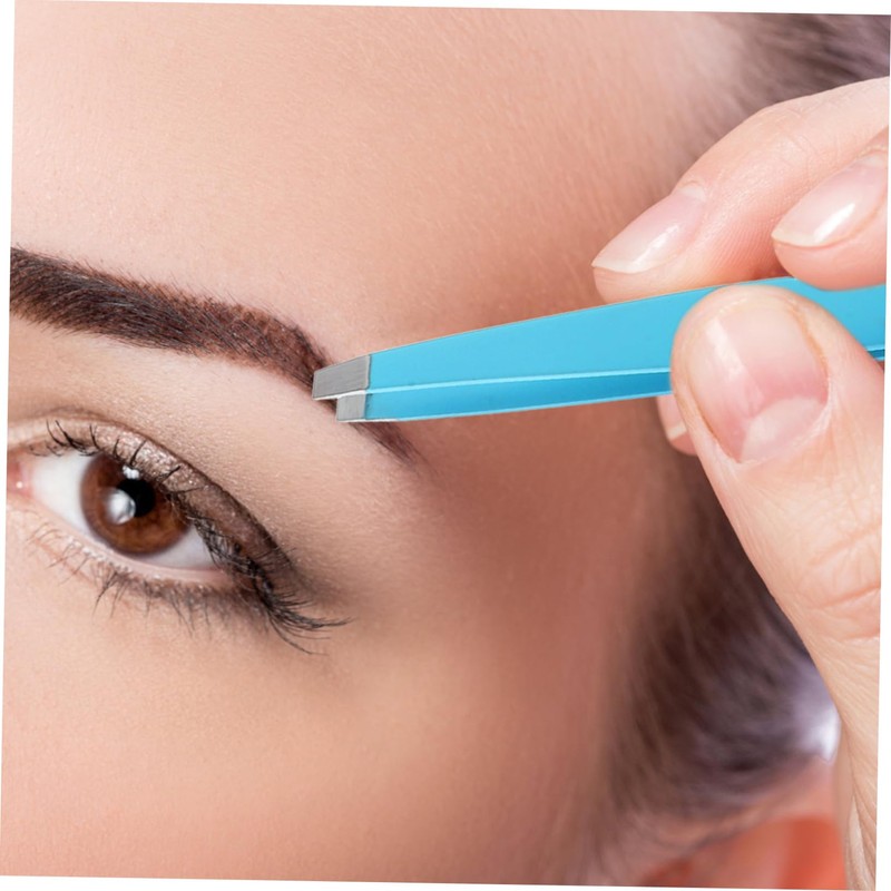 WOONEKY 6pcs Complete Eyebrow Care Kit Tweezers Set Brow Clip