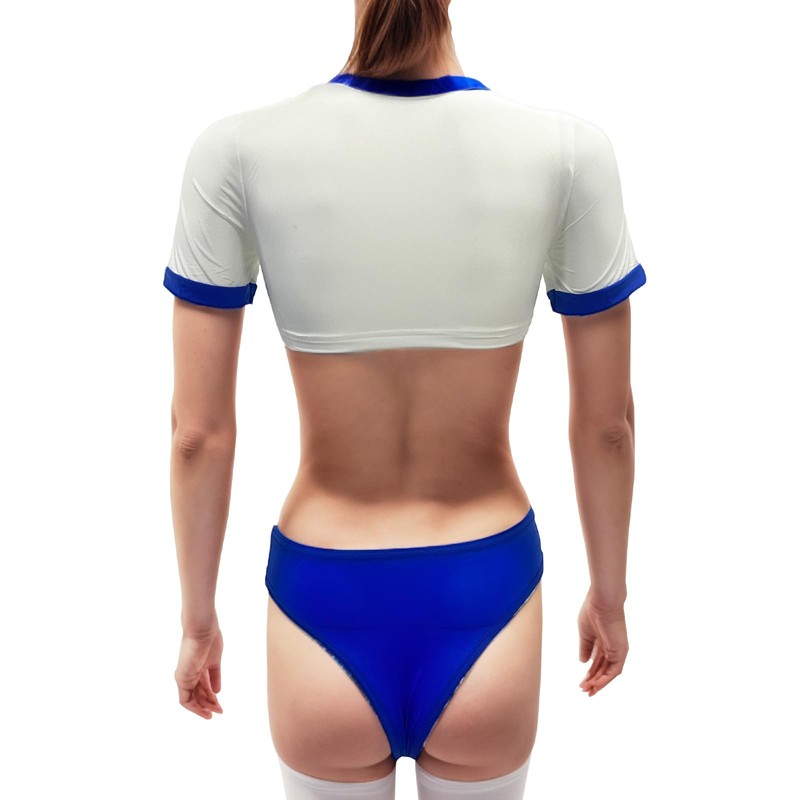 KKmeter - Disfraz de animadora japonesa para mujer, color azul