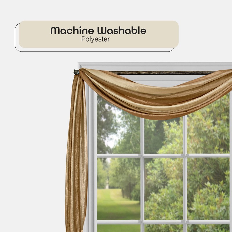 Achim Home Furnishings Ombre h Scarf, 50-Inch by 144-Inch, Sandstone