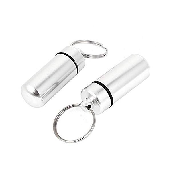 Llavero de aluminio resistente al agua para pastillas, botellas, contenedores,
