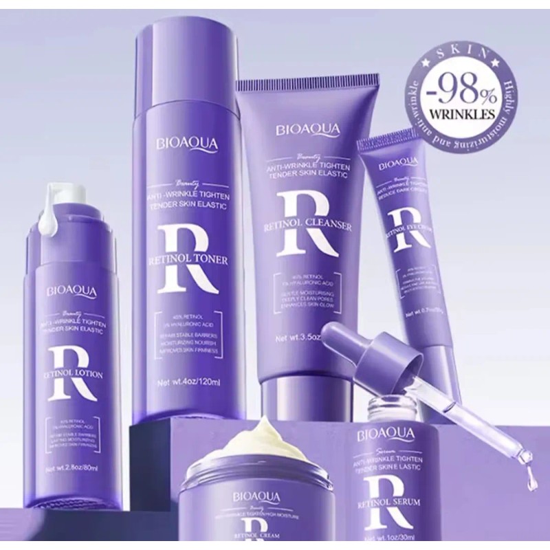 Kit Retinol Reduce Arrugas Líneas De Expresión Regenera Piel