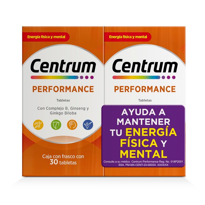 Centrum Performance Multivitaminico, Con Complejo B y Magnesio, 2 pack