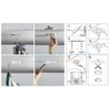 Door in ceramic plaster recessed spotlight square slim for suspended