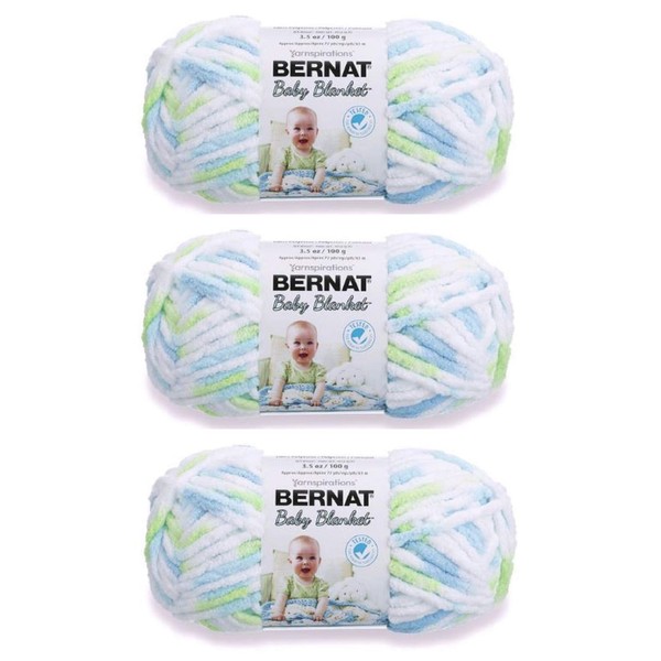 Bernat Baby Blanket Yarn (3-Pack) Funny Prints 161103-03233