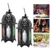 Garosa 2Pcs Decorative Lanterns 16 x7x7cm Mini Metal Tealight Hanging