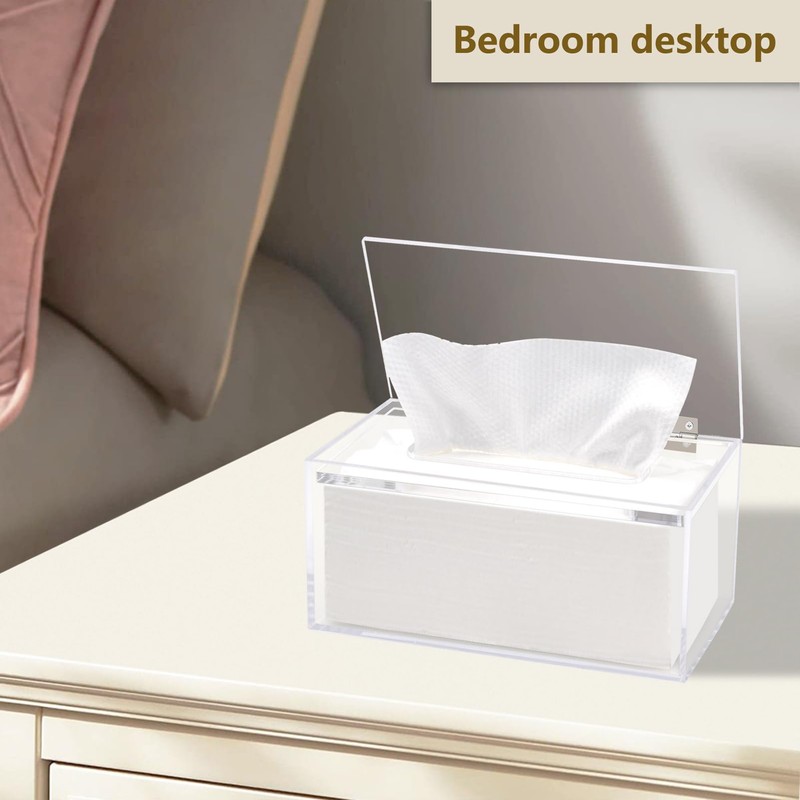 Wipes Holder, Wipes Container Refillable, Acrylic Dispenser Box for Disposable