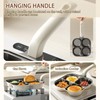 JUSTUP 4-Cup Egg Pan Nonstick，Healthy Titanium Ceramic Breakfast Frying Pan，Compatible