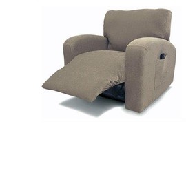 Recliner Chair Cover Stretch Pique Medium Taupe 706