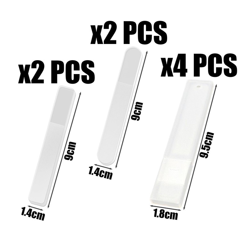4-Piece Nail File with 4 Piece Storage Box, Nail Polishing