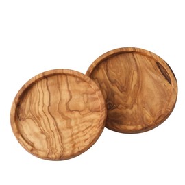 Arte Legno Artereno Coasters Wooden Stylish Tray, Desktop Accessories, Set of 2 (Round, L)