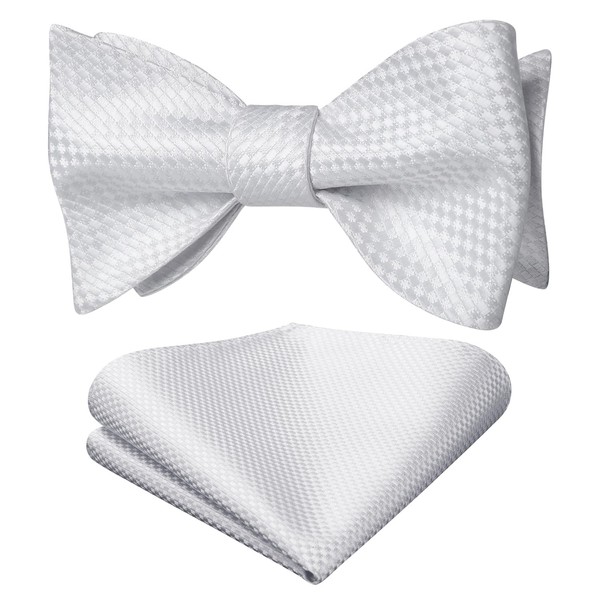 HISDERN Bow Ties for Men Polka Dot Selftie Bowtie and
