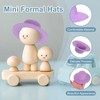 PATIKIL 1.6 Inch Mini Formal Hats 12 Pieces Miniature Doll