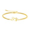Yoga Breathe Symbol Bracelet for Women Stainless Steel Pendant Adjustable