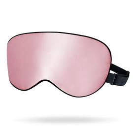 OLESILK Silk Sleep Mask, Pure Silk Blackout Eye Mask for Sleeping with Adjustable Strap, Blindfold for Men Women, Pink