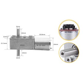 DC 12V high Turbine Worm Gear Motor, with Encoder Strong self-Locking 10/20/30/40 /100 RPM(30RPM)