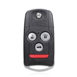 MACHSWON 4 Buttons Car Flip Keyless Entry Remote Control Replacement Key Fob Proximity Smart Fob for Acura TL 2007-2008 Black 313.8MHz 46 Chip OUCG8D-439H-A