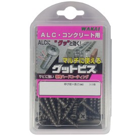 WAKAI Gutbis Pan Head for ALC and Concrete, 0.2 x 1.4 inches (5 x 35 mm), Thread 1.3 inches (33 mm), Pack of 90