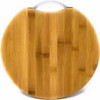 ITRAT® Round Hard Wooden Multipurpose Natural Bamboo Chopping Board with
