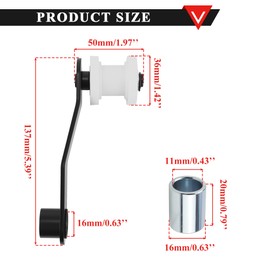 PRO BAT 10mm Chain Roller Guide Tensioner Idler 110cc 125cc 140cc 200cc 250cc PIT PRO QUAD Dirt Bike ATV， White