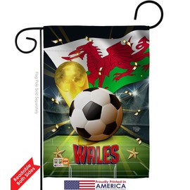 Ornament Collection FIFA World Cup Wales 2 Pcs Banner Room Wall Art Flag Patio Lawn Garden Outdoor Decorations Indoor Tapestry Yard Signs Team Qatar Trophy Soccer Game Football Gifts