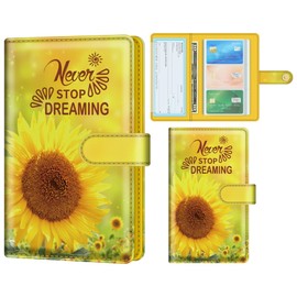 bvya RFID Blocking Business Card Organizer Book Wallet, PU Leather Business Card Holder for Women & Men, Credit Card Organizer Binder 96 Card Slots (Up to 192 Business Cards)