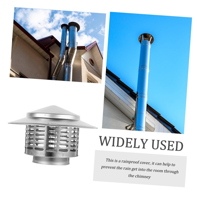 TEHAUX Chimney Stainless Steel Rain Cover Weatherproof Cap for Roof