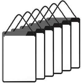 6 Pcs Business Retail Hanging Sign Holder 8.3 x 5.8 Inch Plastic Advertising Signage Sign Holder Craftsman's Stall Clear Poster Frame for Store Supermarket Exhibition Mall Restaurant Display