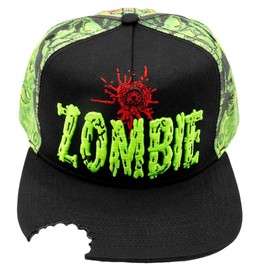 kreepsville 666 Zombie Bite Sublimated Adjustable Baseball Snapback Hat Multicolor