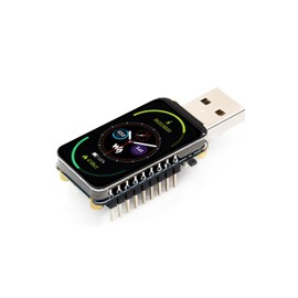Waveshare RP2350 1.47inch Display Development Board, 172×320, 262K Color, RP2350 Dual-core Microcontroller, 150MHz, with Colorful RGB LED, Type-A USB Port, with Header