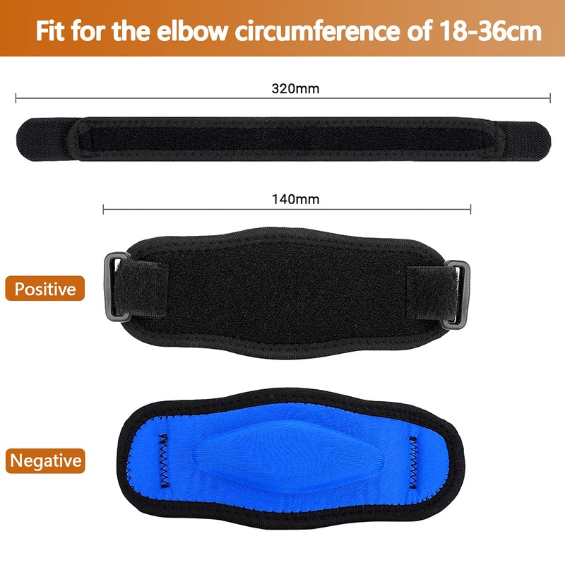 Vinmooog Pack of 2 elbow bandages, men's elbow bandage, tennis