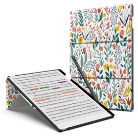 MoKo Stand Case for Remarkable Paper Pro 2024 11.8" - Premium Leather Trifold Stand Cover with Pen Holder, Auto Sleep/Wake for Remarkable Pro 11.8", Flowers