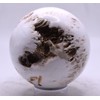 2.9" 430g White Scolecite w/Orange Stilbite Carved Druzy Sphere Polished