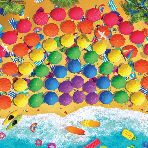 Buffalo Games - Rainbow Umbrellas - 300 Large Piece Jigsaw Puzzle