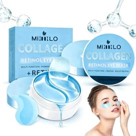 TGEXYI 60 Pares Hydrogel Ojos Colágeno Hidratante mejora las ojeras, fatiga ocular, disminuye la hinchazón y suaviza las líneas finas de expresión
