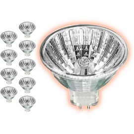 GoodBulb 50-Watt Halogen MR16 Light Bulb 50W GU5.3 Base 12V ANSI Code EXN High Output Halogen Light 3000K Soft White Light Color Clear Finish 3000 Life Hours Pack of 10 Bulbs