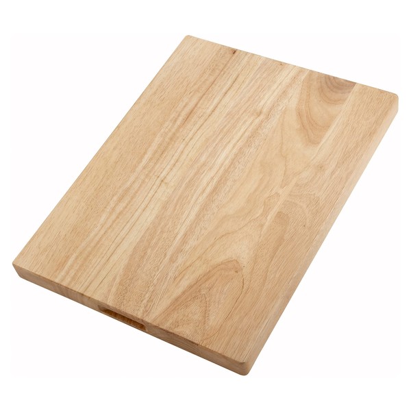 Winco Heavy-Duty 1.75" Thick Wood Cutting Board, 18" x 30", Natural Wood