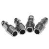 4-Piece 1/4 Inch BSP Quick Coupling Adaptor Plug Nipple for