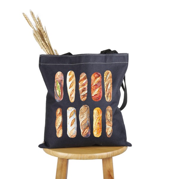 PWHAOO Baguette Lover Gift Baguette Design Tote Bag Baguette Eater