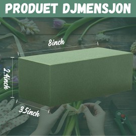 TAOPE Floral Foam, 2.3 * 3.5 * 8''inches Dry & Wet Floral Foam for Artificial Flowers, 6PCS Green Flower Foam Blocks for Wedding Decoration,Rectangular Floral Foam（6PCS）