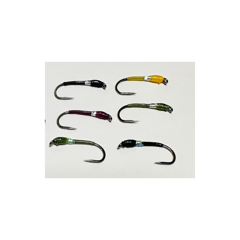 Trout Flies mixed vicars buzzers for fly fishing x12 barbless