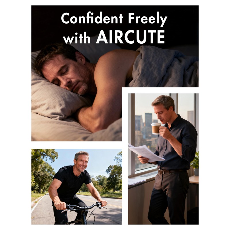 AIRCUTE Men Urine Incontinence Underwear Fly Front Opening Absorbent Leak