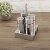 Stainless Steel Salt Pepper Spice Condiment Bottle Set Seasoning Container