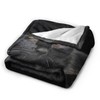 Black Cat Flannel Throw Blanket Lightweight Soft Warm Bed Throws