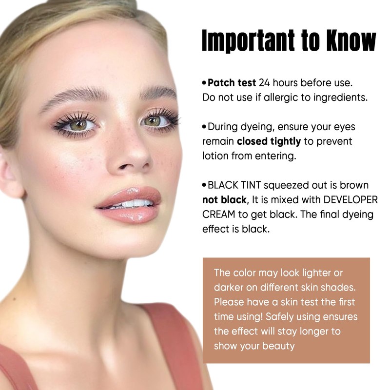 Lomansa Lash Color Kit Instant Black Eyelash Color 8ml Easy