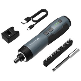 iFu Electric Screwdriver, 3.7V Cordless Screwdriver, Max 8N.m Torque, 12 S2 Bits, 2000mAh Rechargeable USB-C, 1/4" Hex, 3 Torque Settings, Ideal for Furniture, Desktop PC, and Electrical Repairs